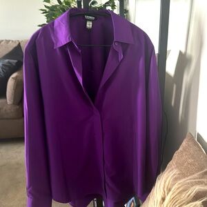 EXPRESS boyfriend Portofino blouse size small